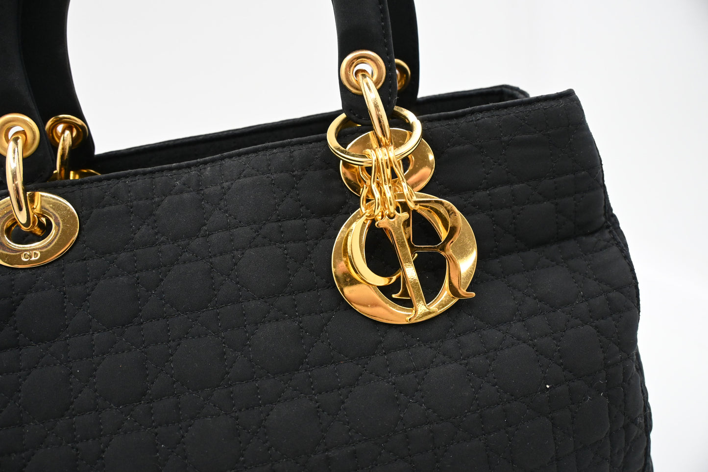 Dior Medium Lady Dior in Black Nylon