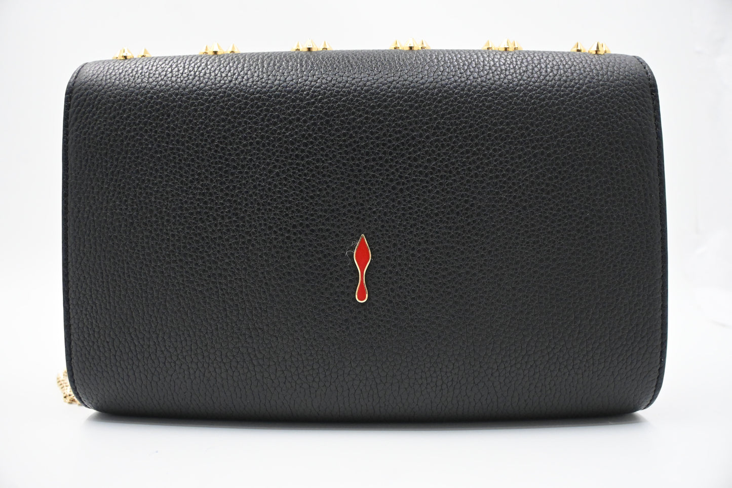 Louboutin Paloma Clutch in Black Loubinthesky Leather