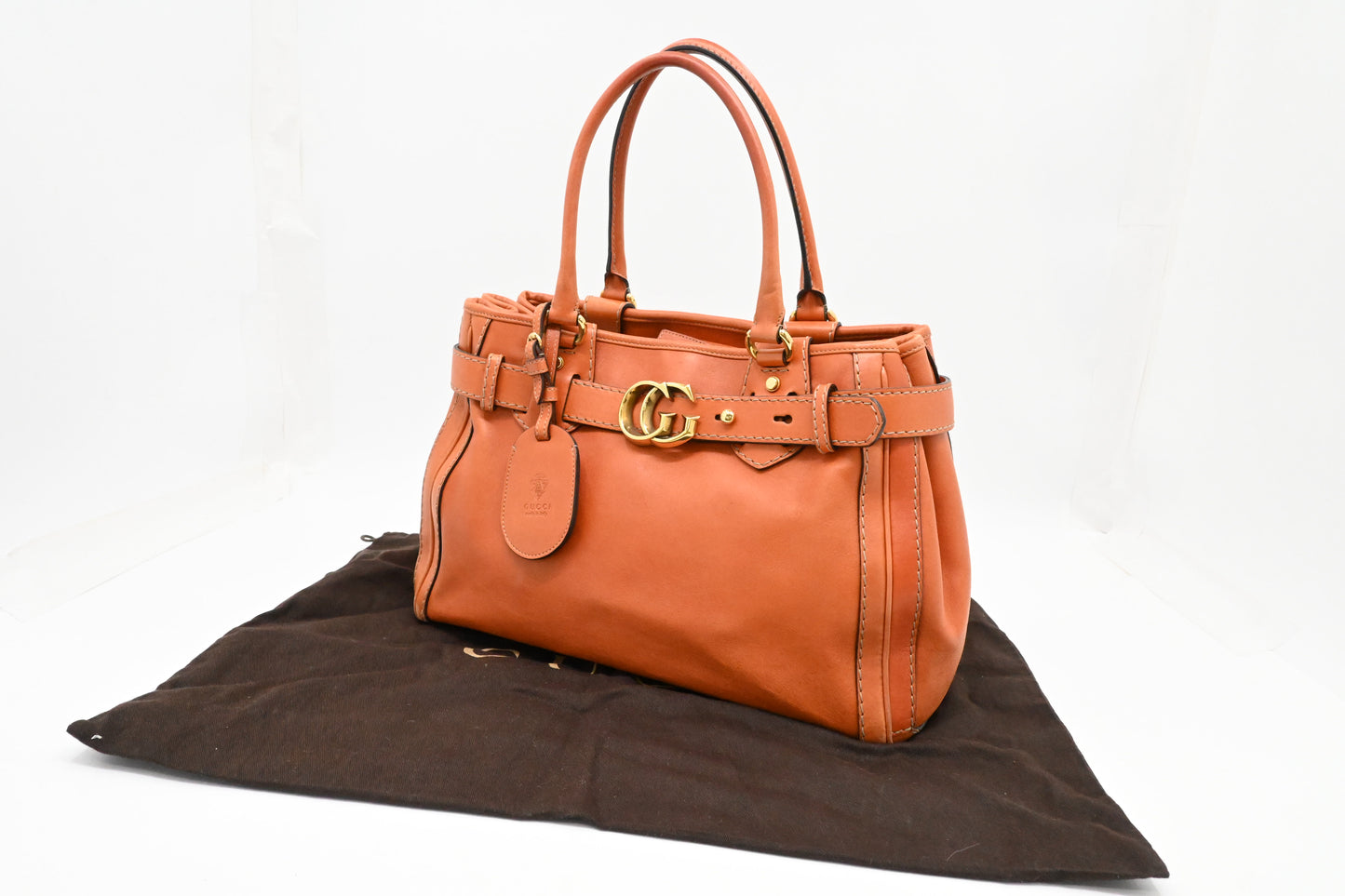 Gucci Tote in Brown/Orange Leather