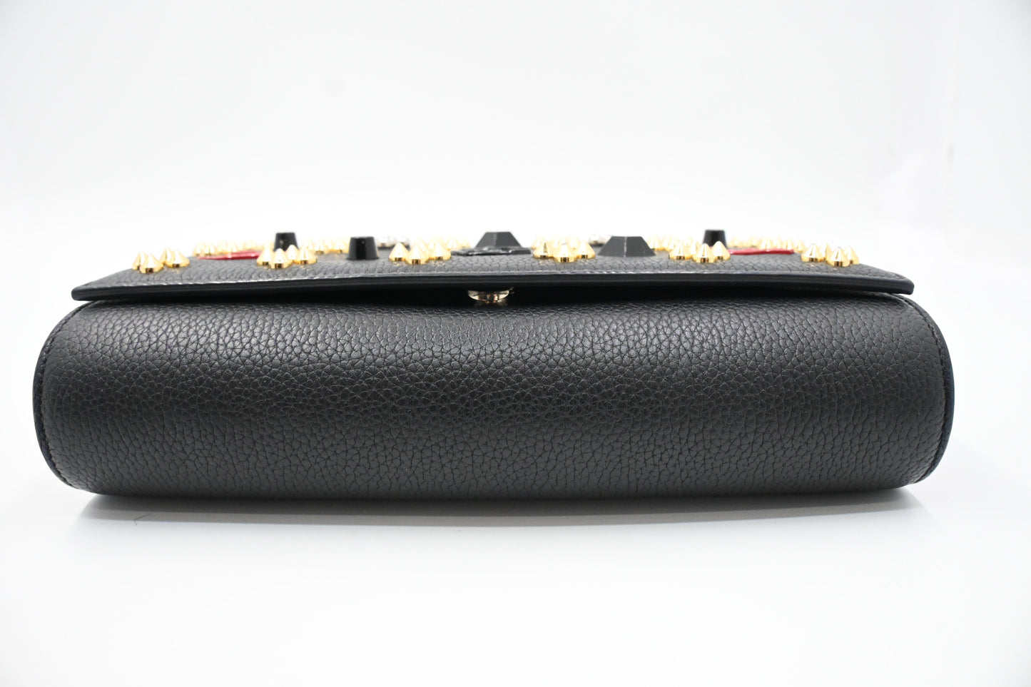 Louboutin Paloma Clutch in Black Loubinthesky Leather