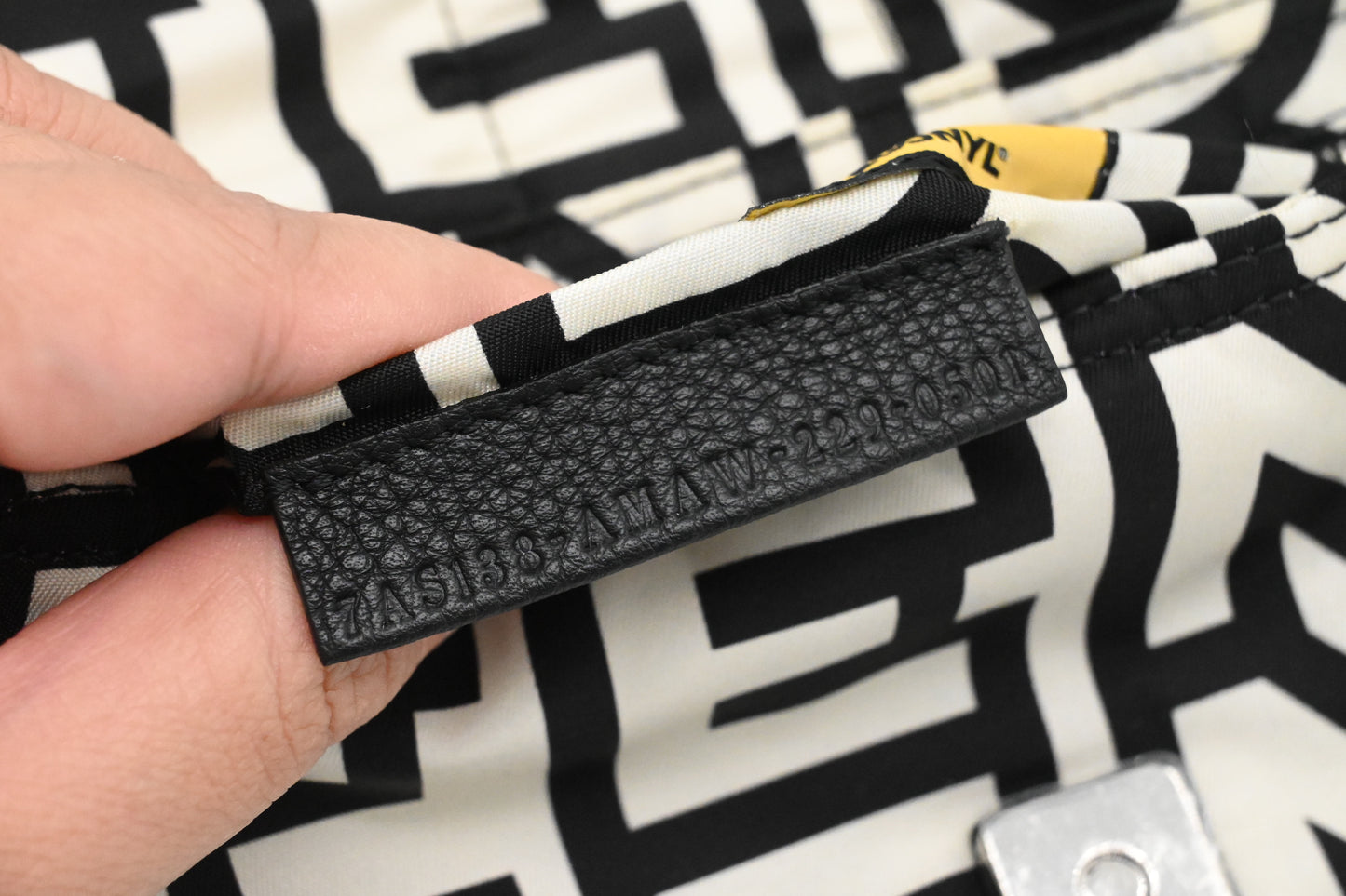 Fendi x Marc Jacobs Convertible Mini Baguette Satchel in Black and White Nylon