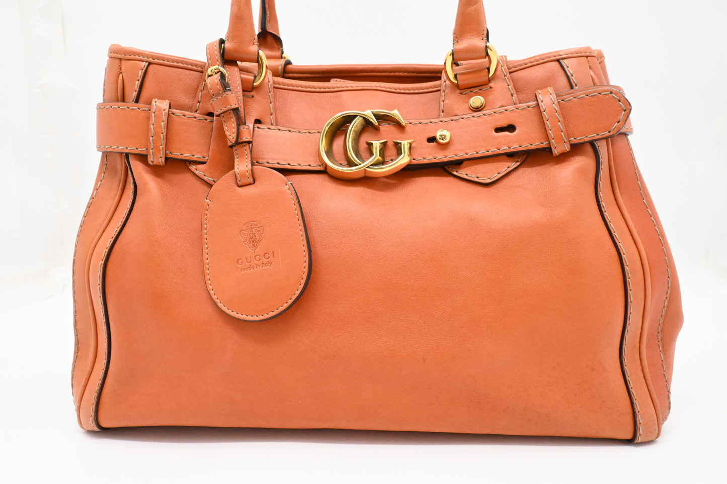 Gucci Tote in Brown/Orange Leather
