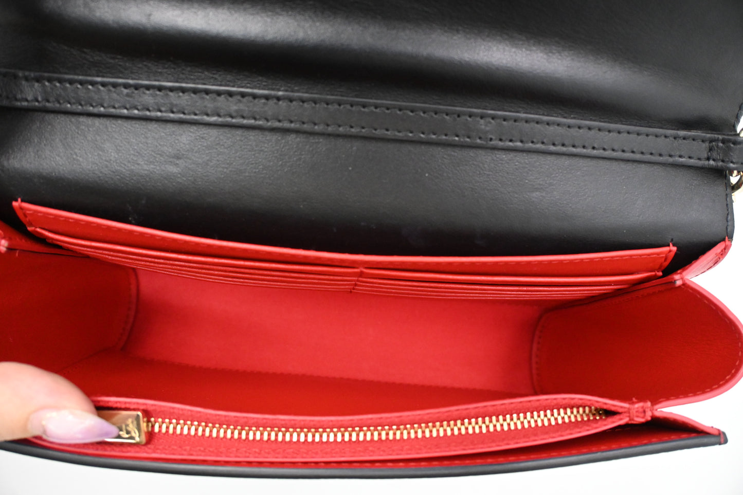 Louboutin Paloma Clutch in Black Loubinthesky Leather