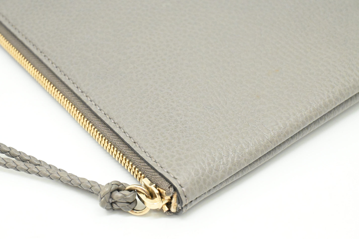 Gucci Bamboo Tassel Clutch in Gray Leather