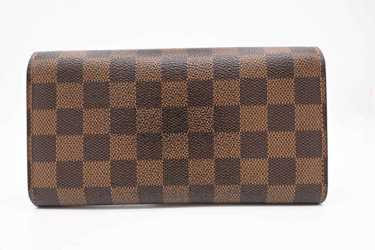 Louis Vuitton Sarah Wallet in Damier Ebene Canvas