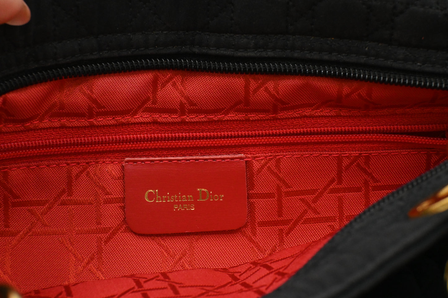 Dior Medium Lady Dior in Black Nylon