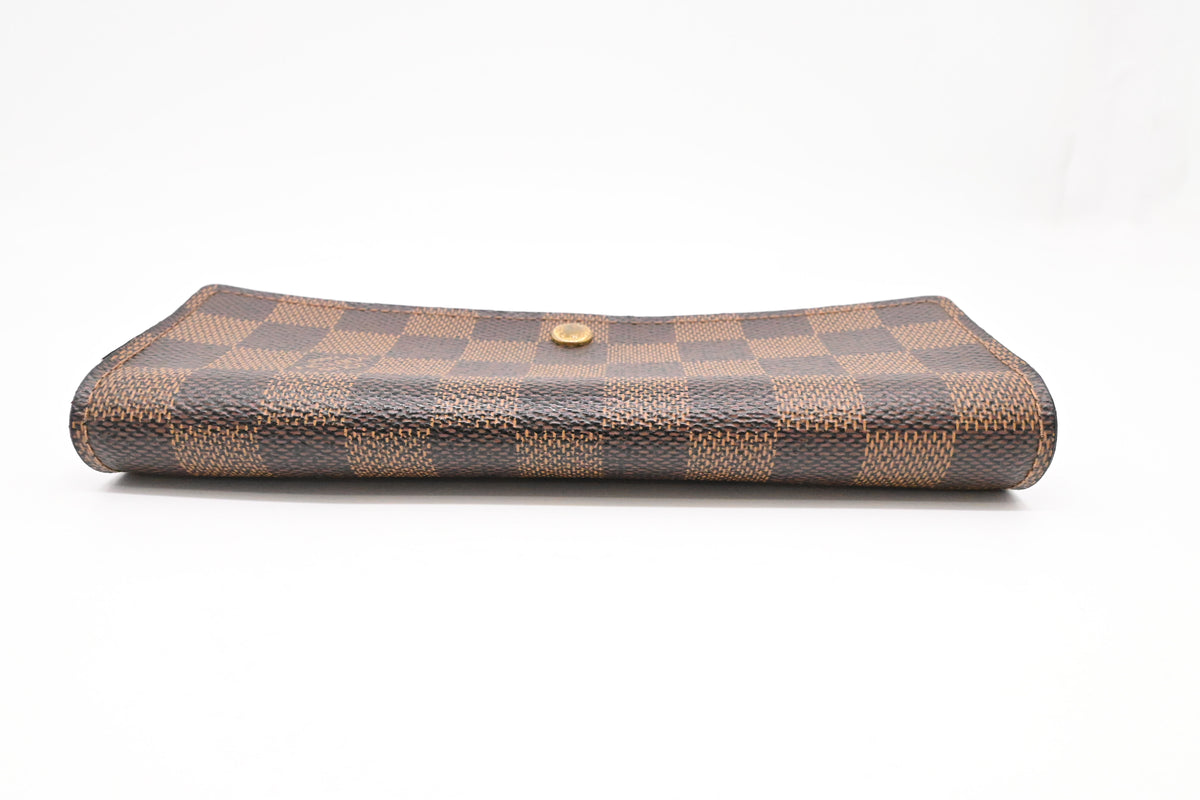 Louis Vuitton Sarah Wallet in Damier Ebene Canvas