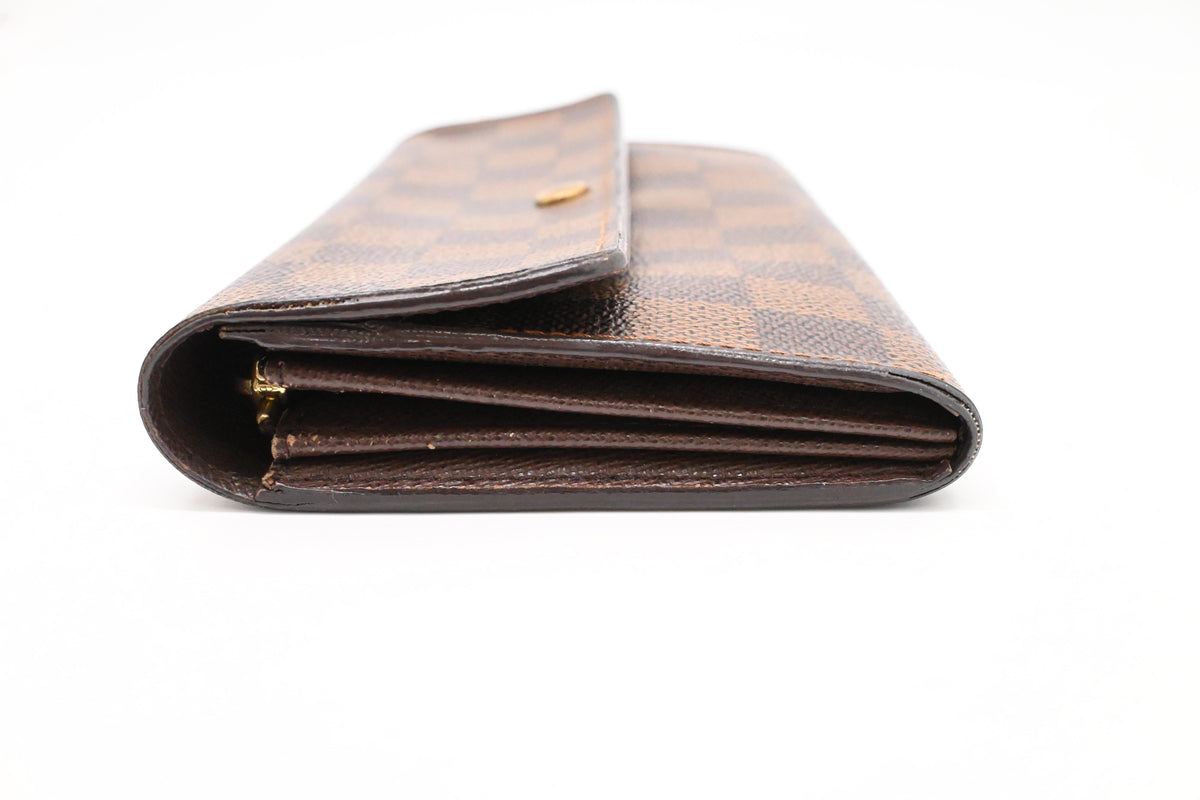Louis Vuitton Sarah Wallet in Damier Ebene Canvas