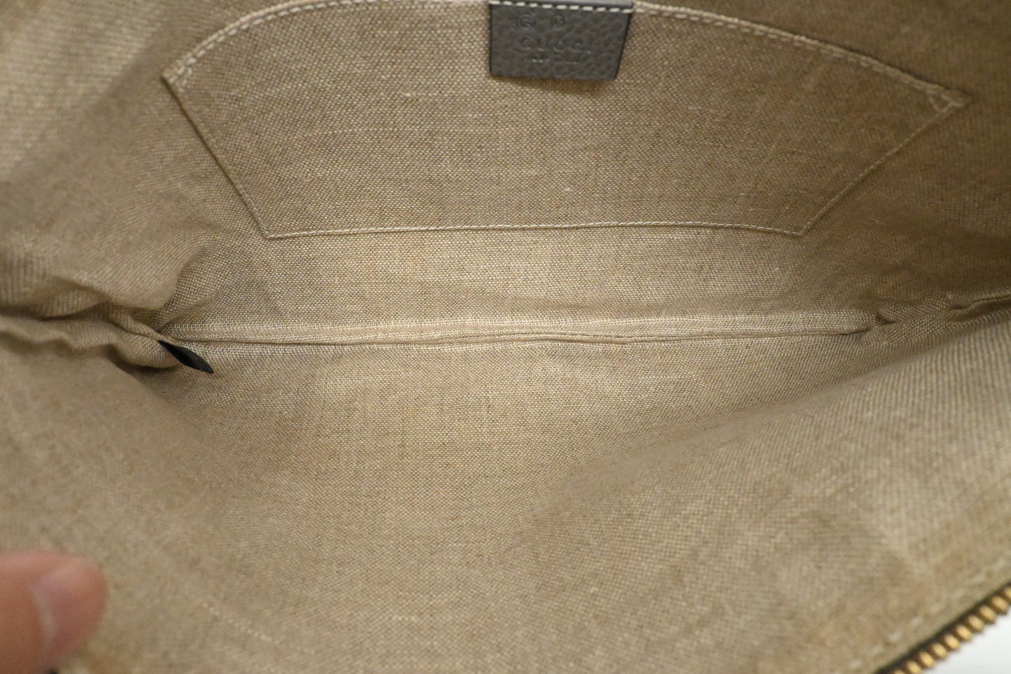 Gucci Bamboo Tassel Clutch in Gray Leather