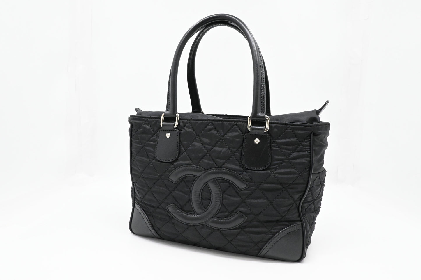 Chanel Paris New York Tote in Black Nylon Canvas