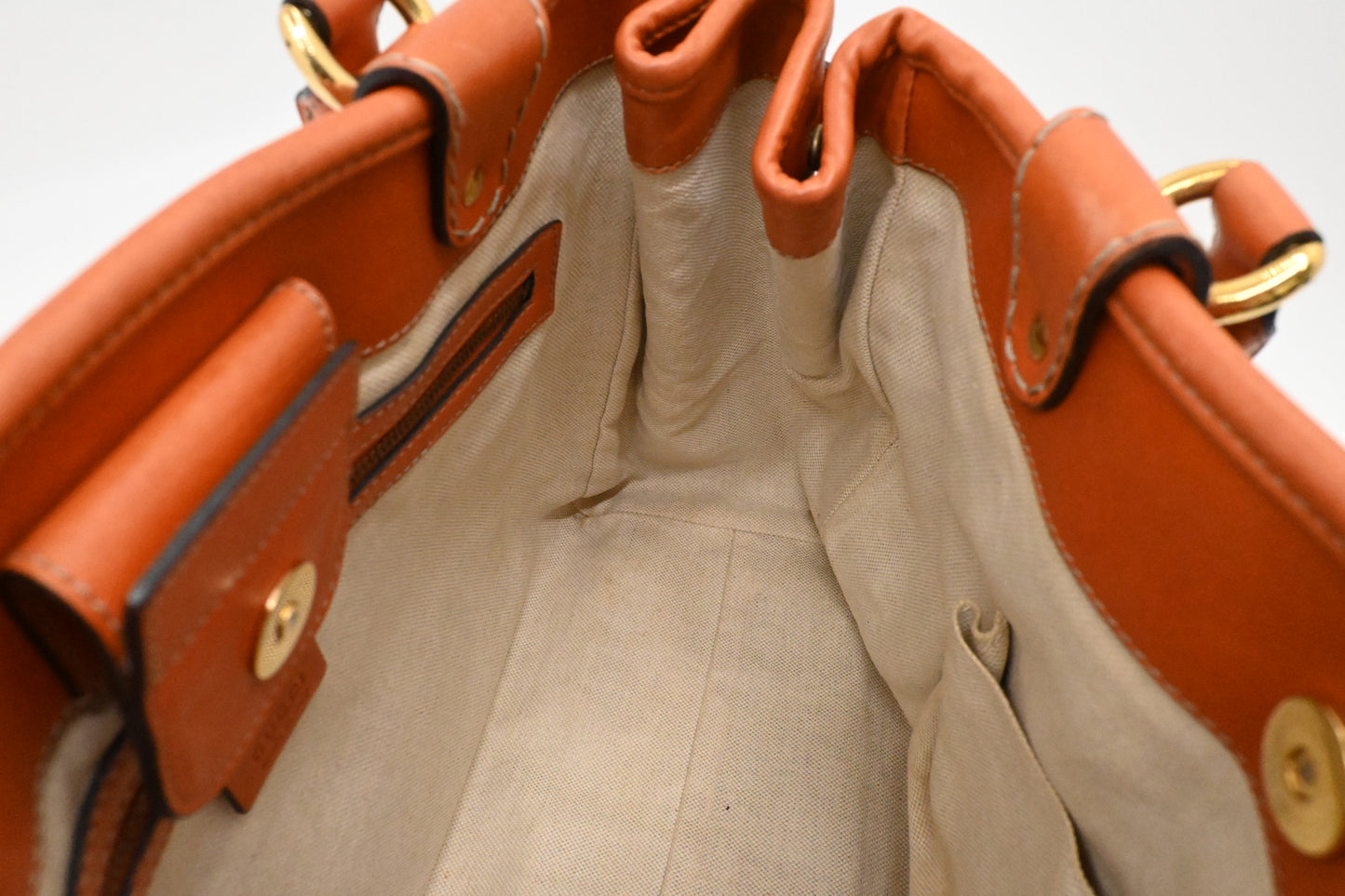 Gucci Tote in Brown/Orange Leather