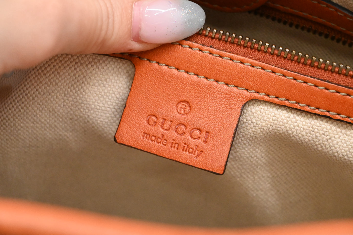 Gucci Tote in Brown/Orange Leather