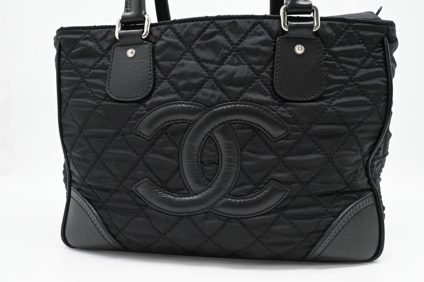 Chanel Paris New York Tote in Black Nylon Canvas