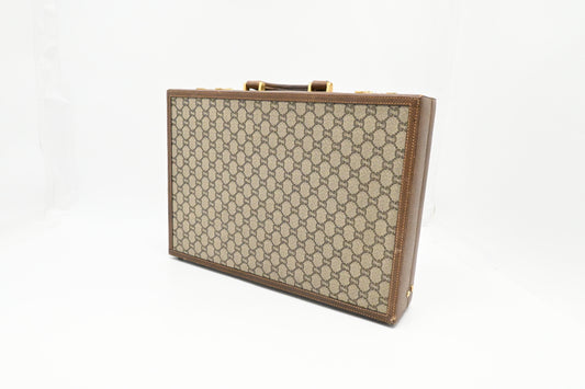 Gucci Plus Briefcase in GG Coated Canvas