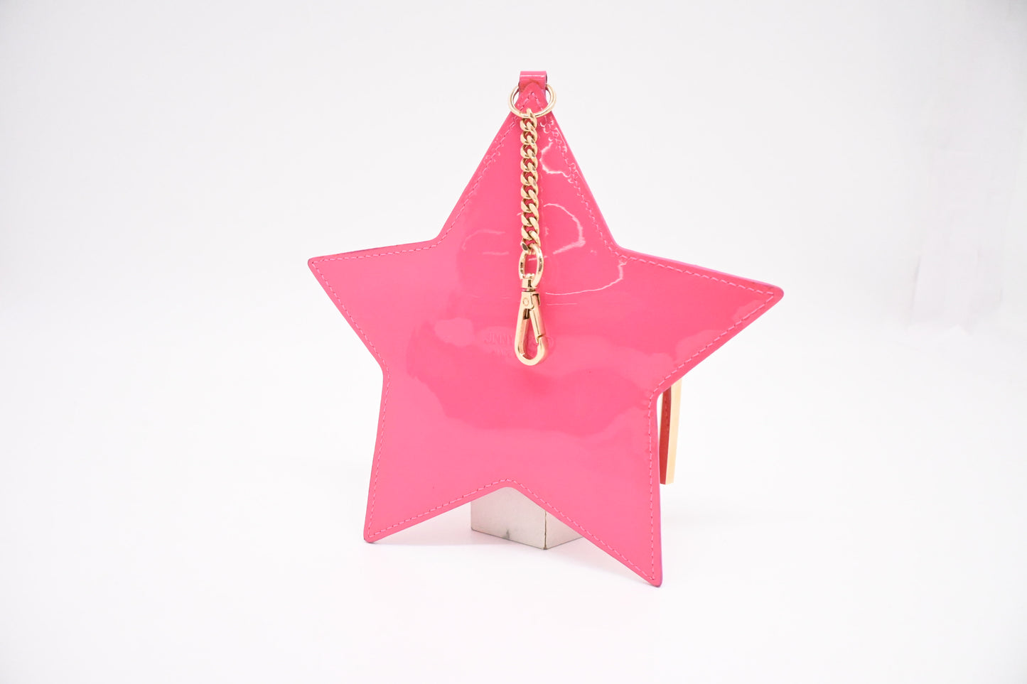 Jimmy Choo Star Pouch in Pink Patent Leather
