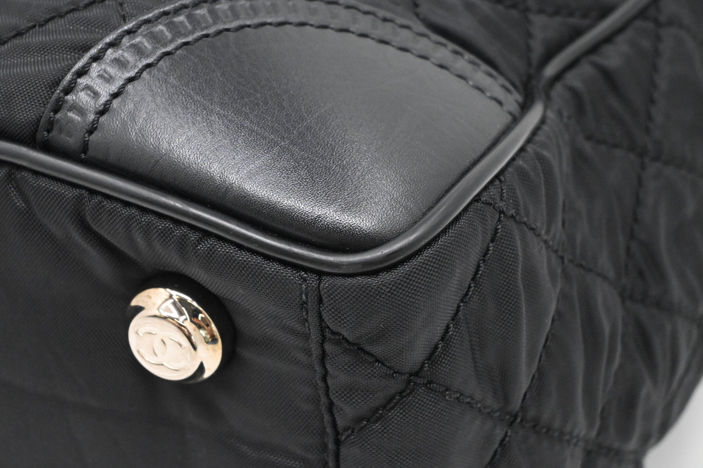 Chanel Paris New York Tote in Black Nylon Canvas
