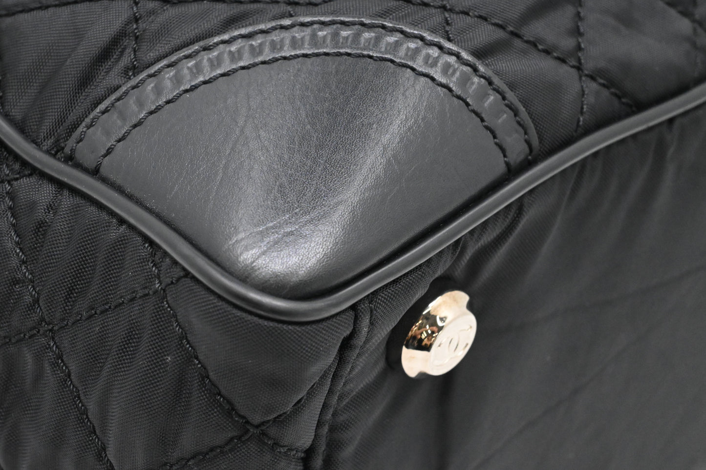 Chanel Paris New York Tote in Black Nylon Canvas