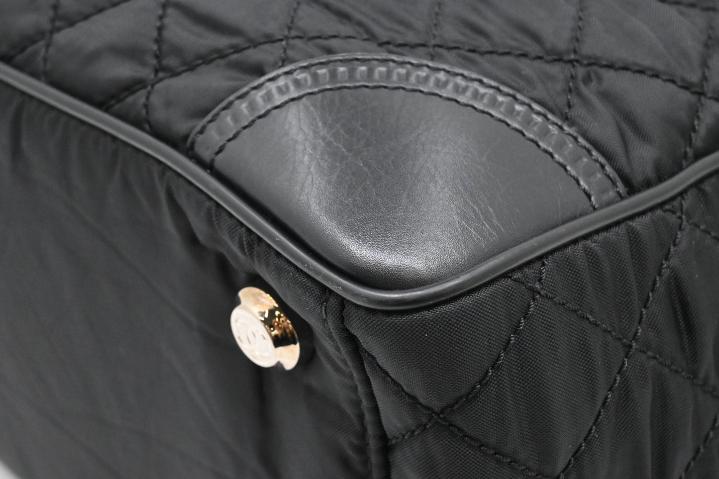 Chanel Paris New York Tote in Black Nylon Canvas