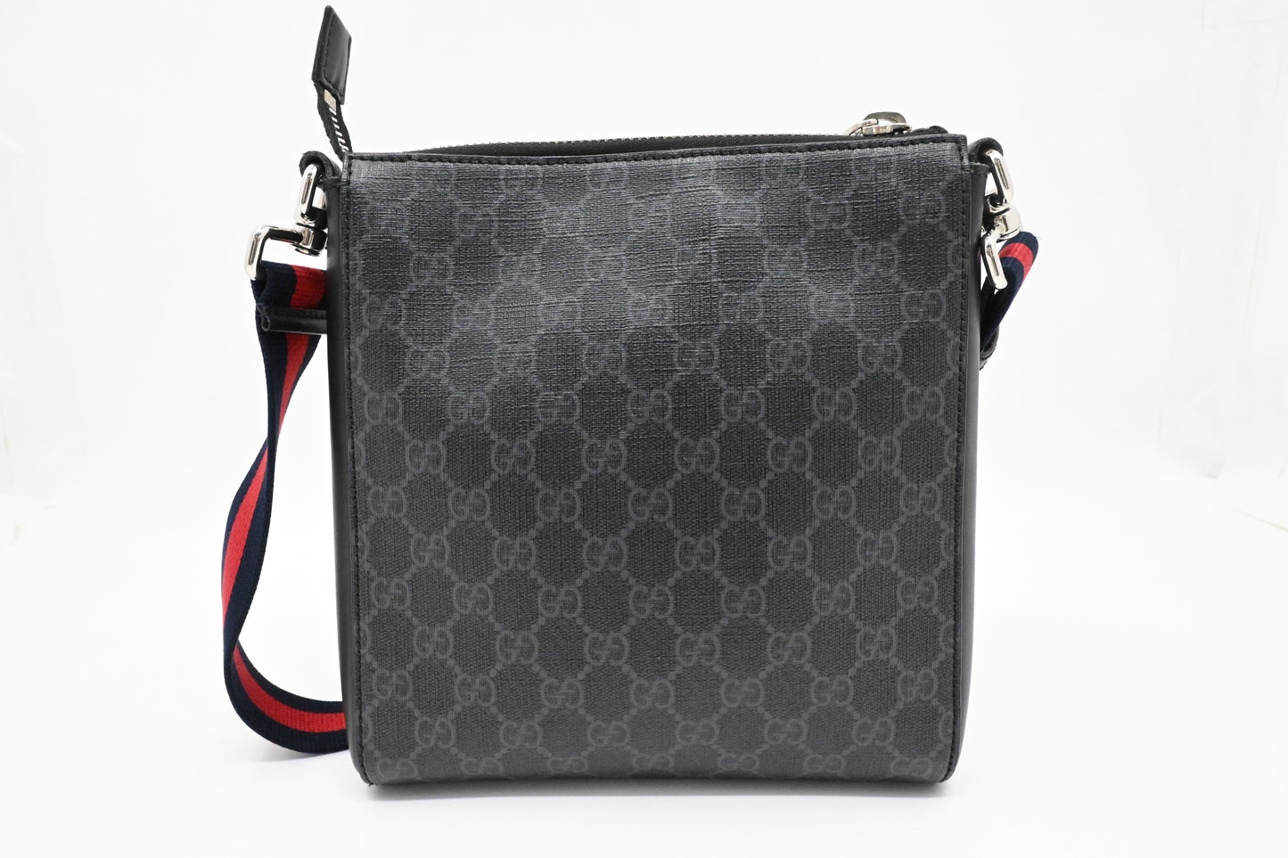 Gucci Night Courrier Messenger Bag in Black GG Supreme Canvas