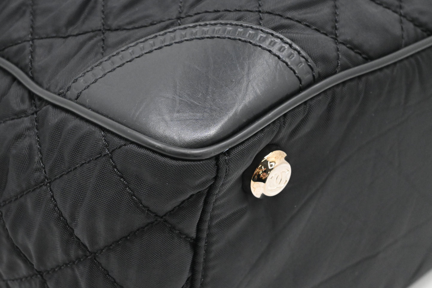 Chanel Paris New York Tote in Black Nylon Canvas