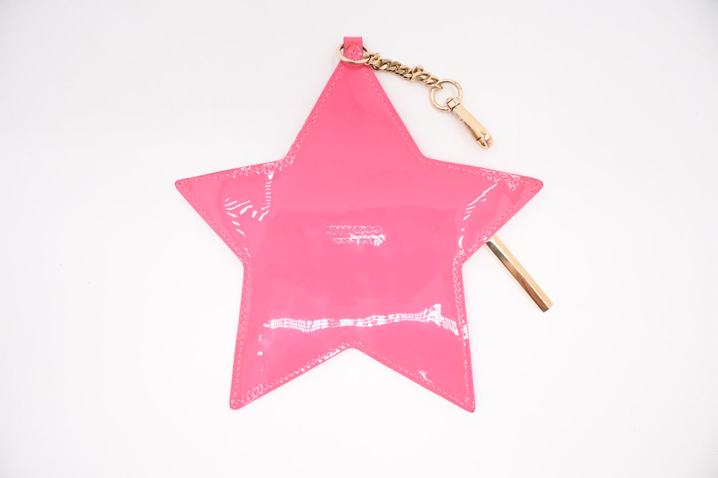 Jimmy Choo Star Pouch in Pink Patent Leather