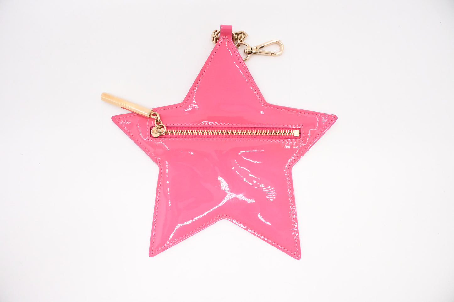 Jimmy Choo Star Pouch in Pink Patent Leather
