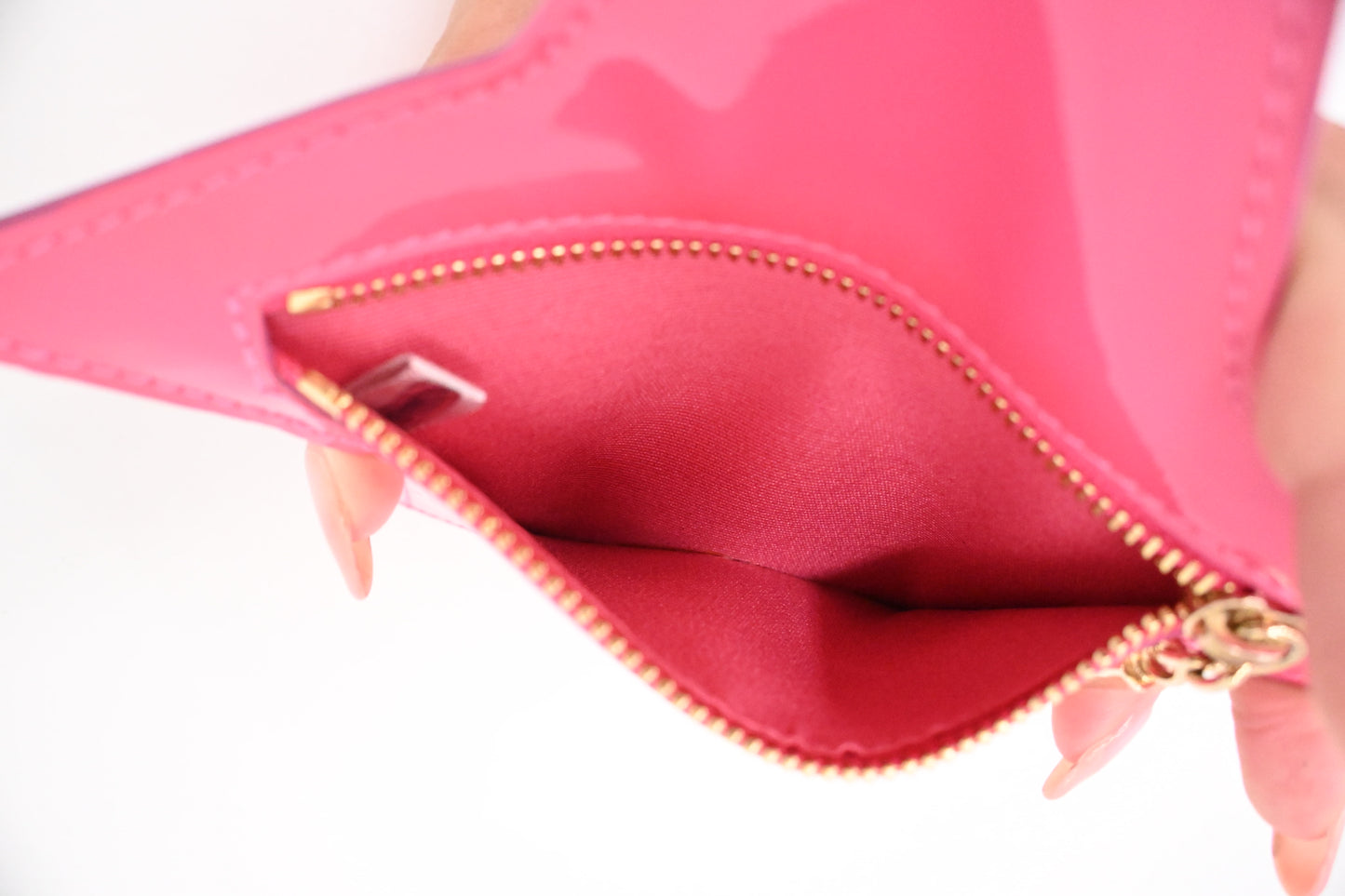 Jimmy Choo Star Pouch in Pink Patent Leather
