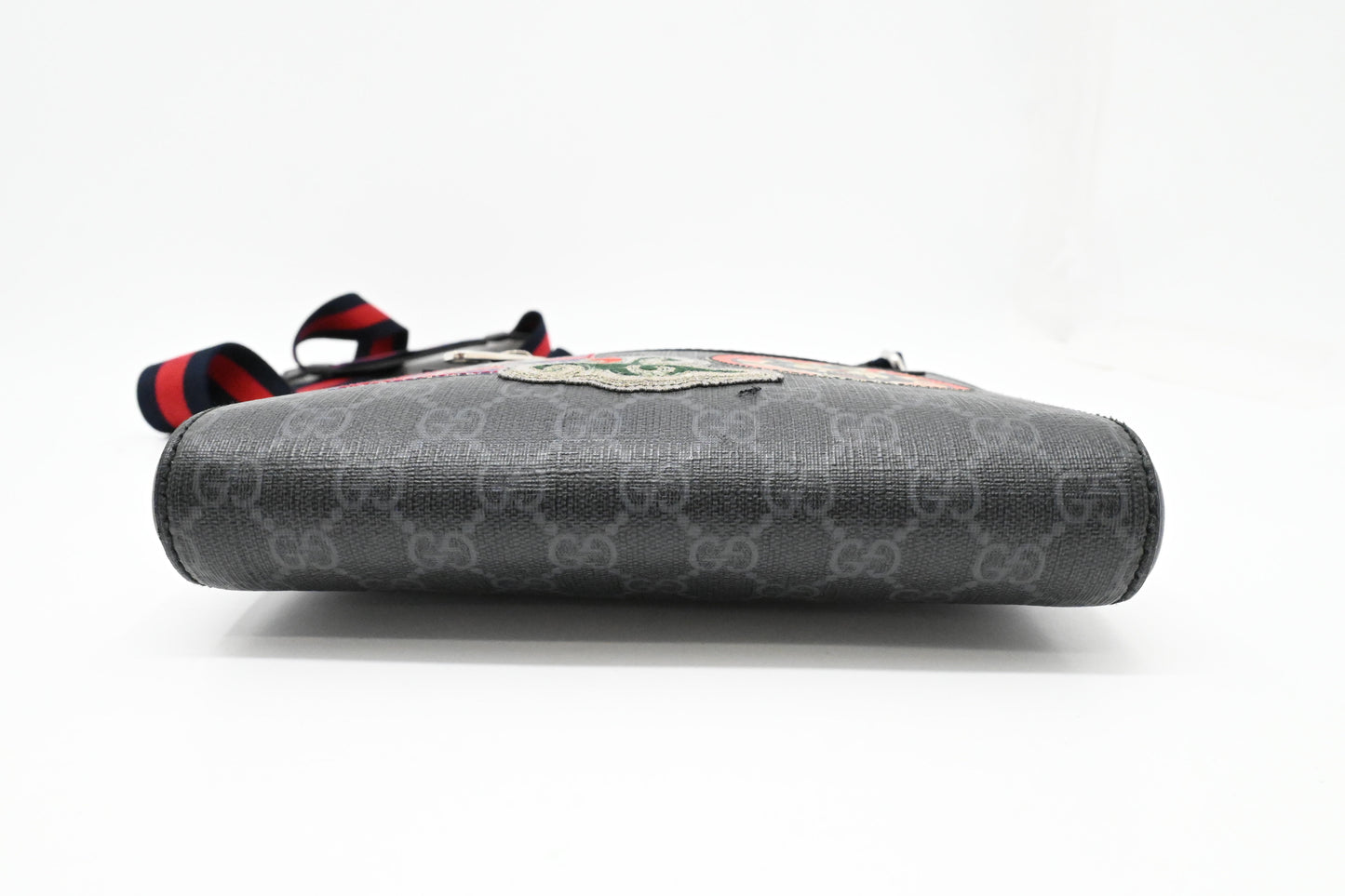 Gucci Night Courrier Messenger Bag in Black GG Supreme Canvas