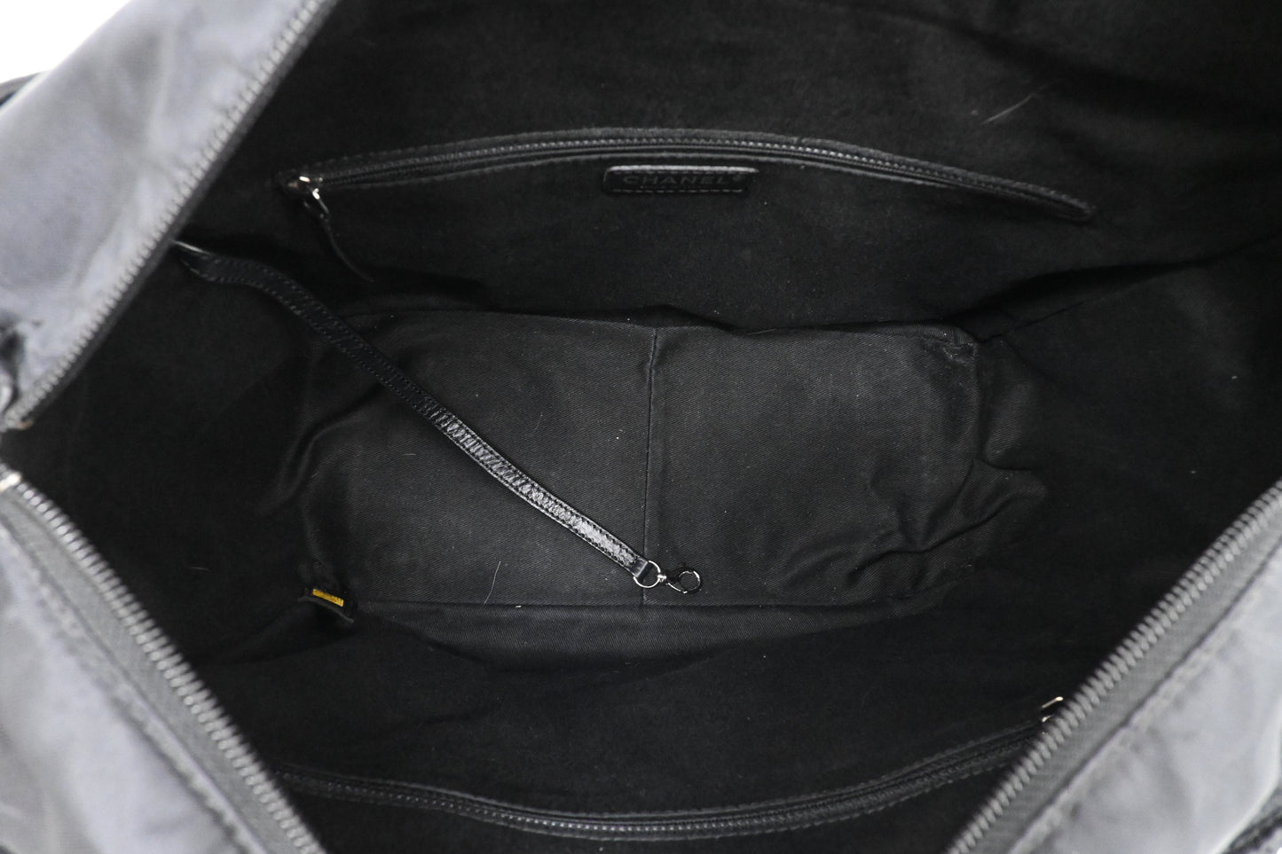 Chanel Paris New York Tote in Black Nylon Canvas