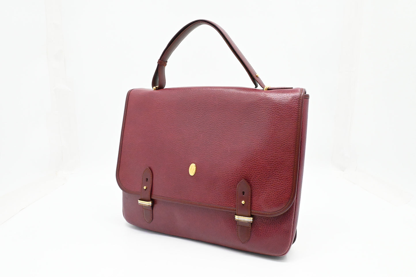 Cartier Business Bag in Burgundy Leather