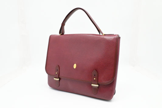 Cartier Business Bag in Burgundy Leather