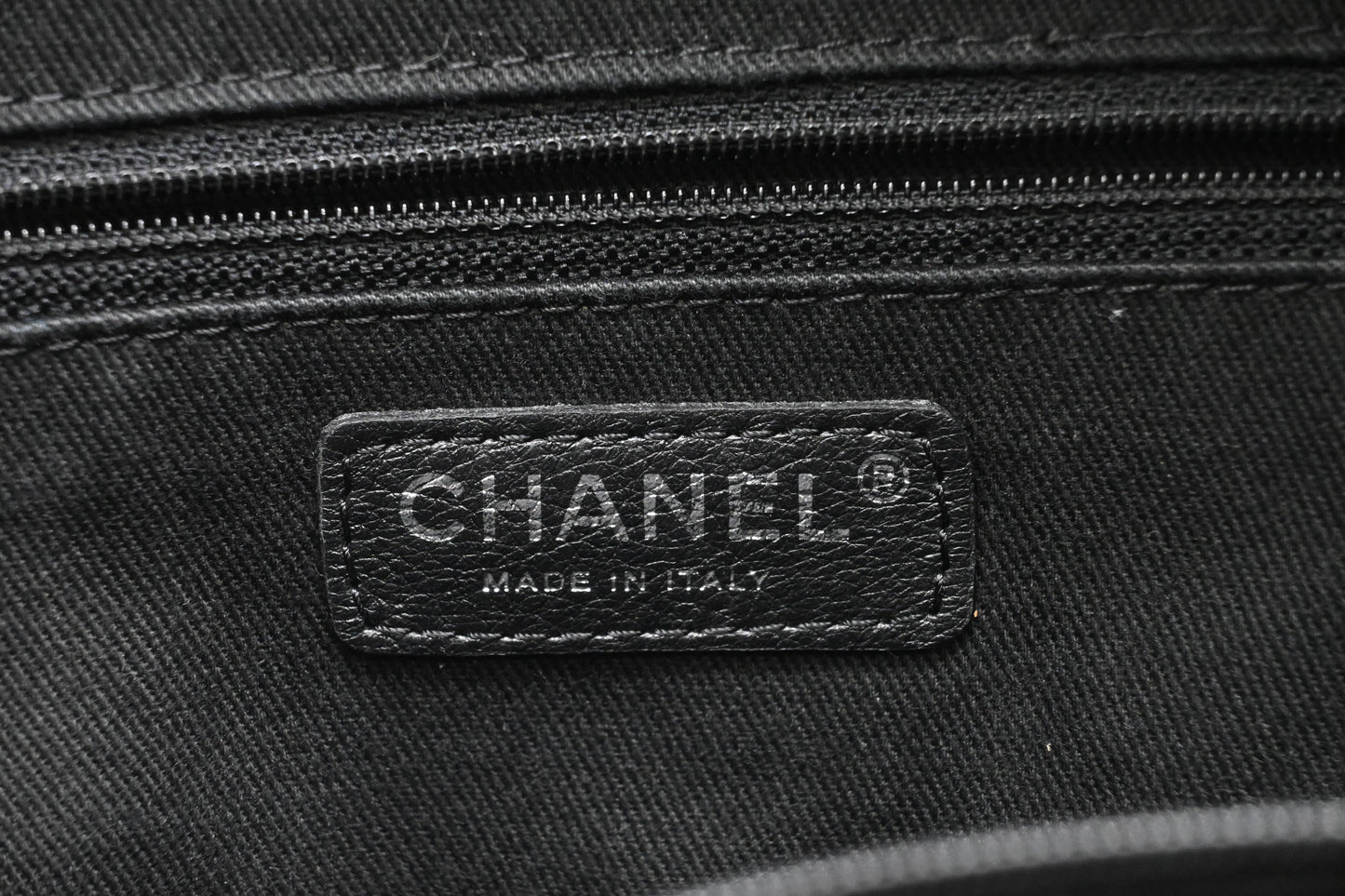 Chanel Paris New York Tote in Black Nylon Canvas