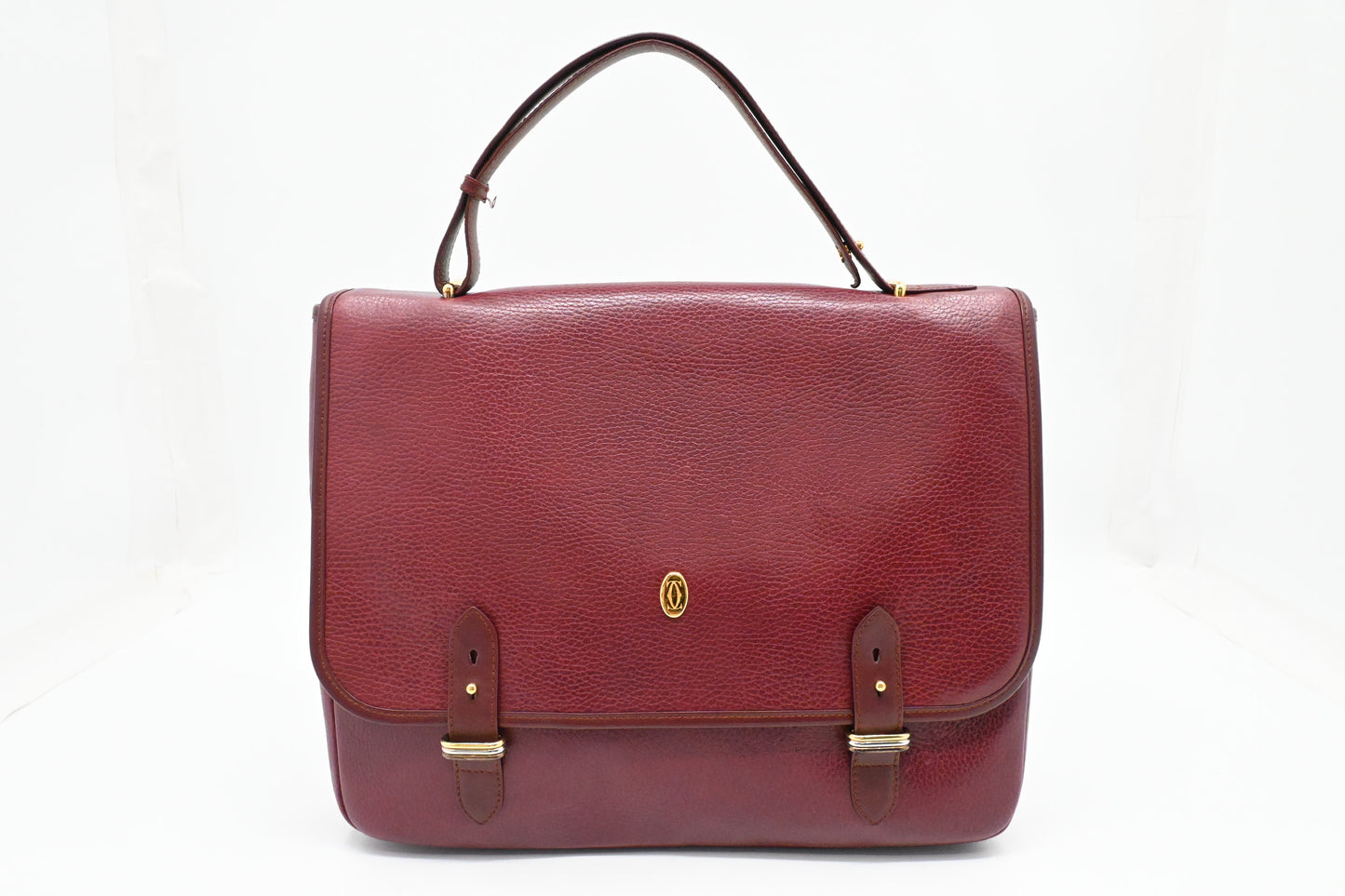 Cartier Business Bag in Burgundy Leather