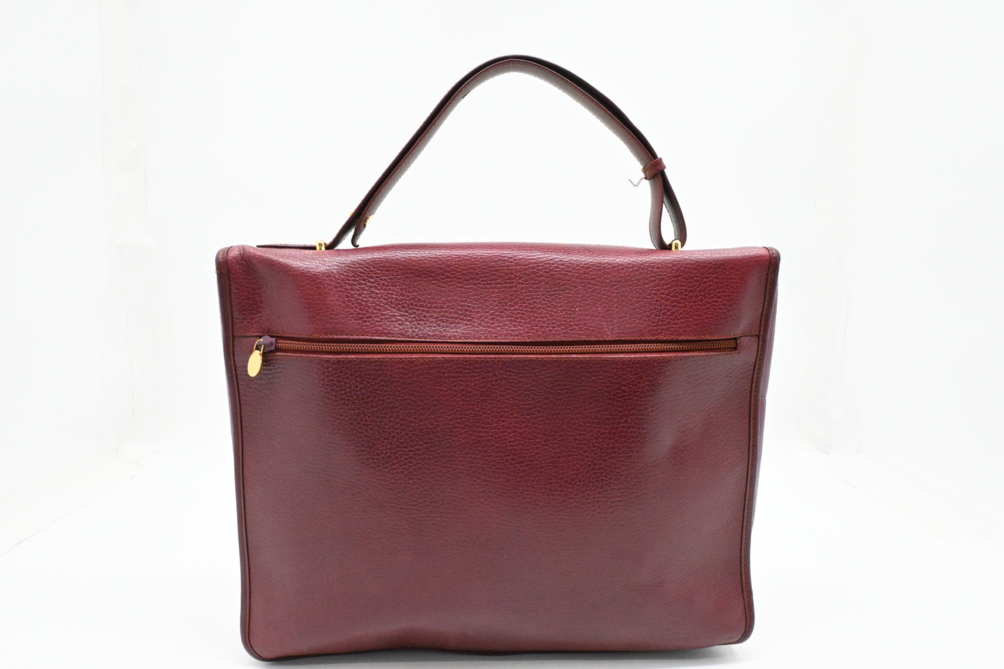 Cartier Business Bag in Burgundy Leather