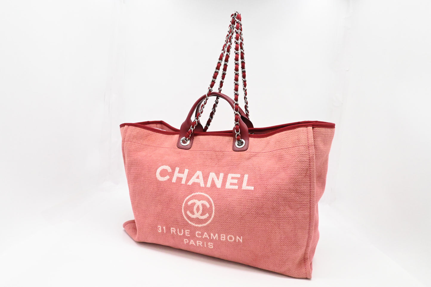Chanel Deauville GM in Pink Canvas