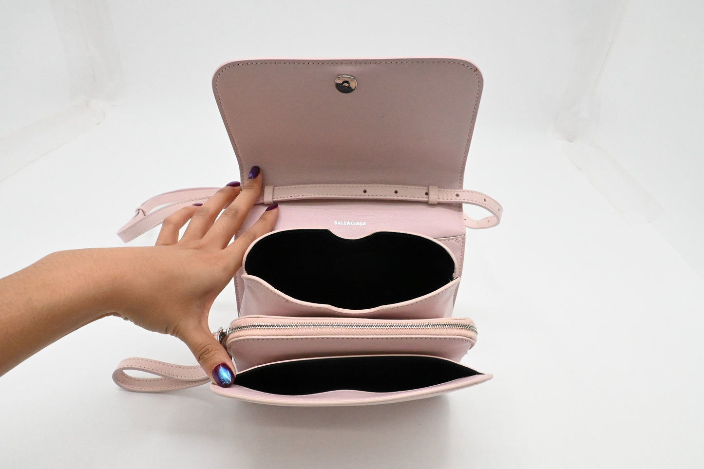 Balenciaga Crossbody in Pink Leather