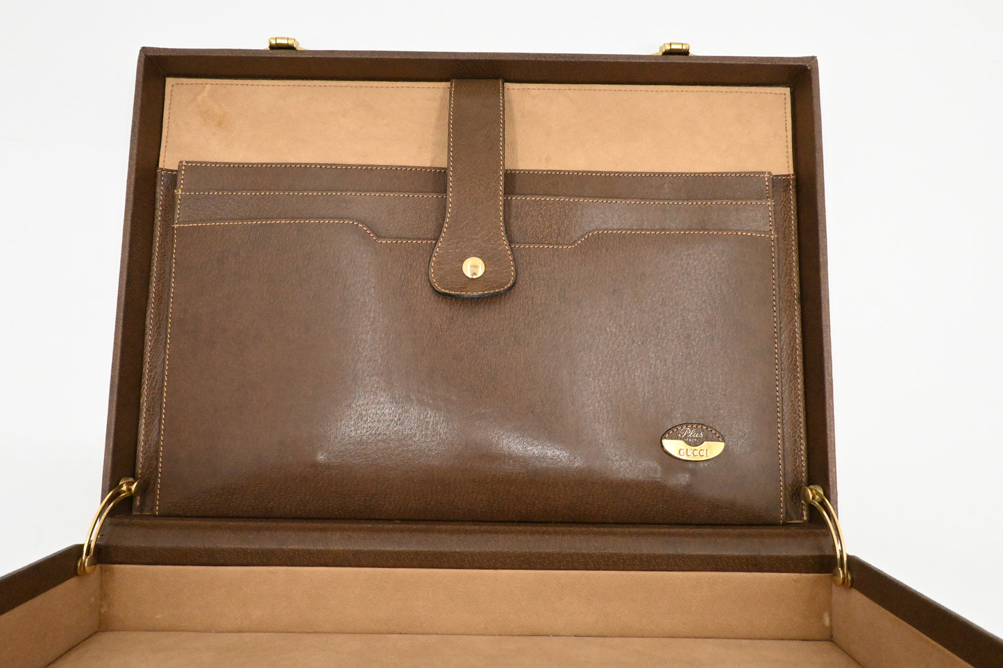 Gucci Plus Briefcase in GG Coated Canvas