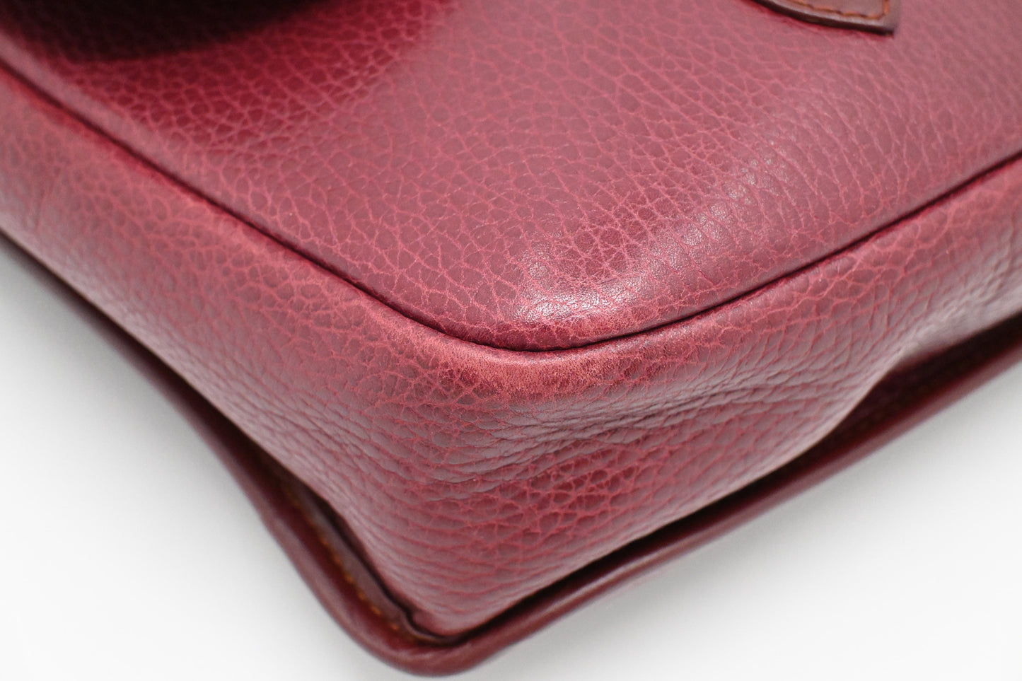Cartier Business Bag in Burgundy Leather