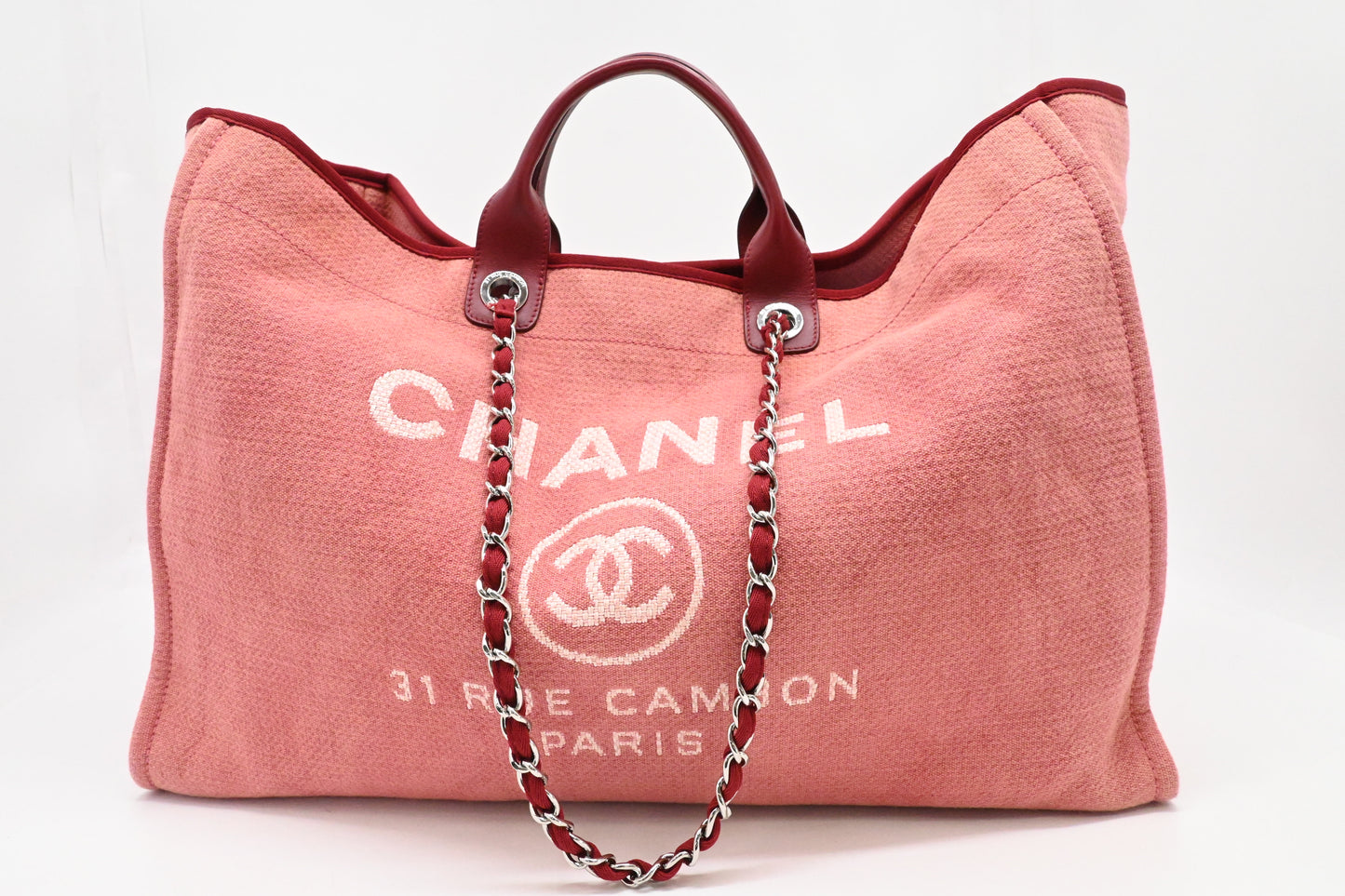 Chanel Deauville GM in Pink Canvas
