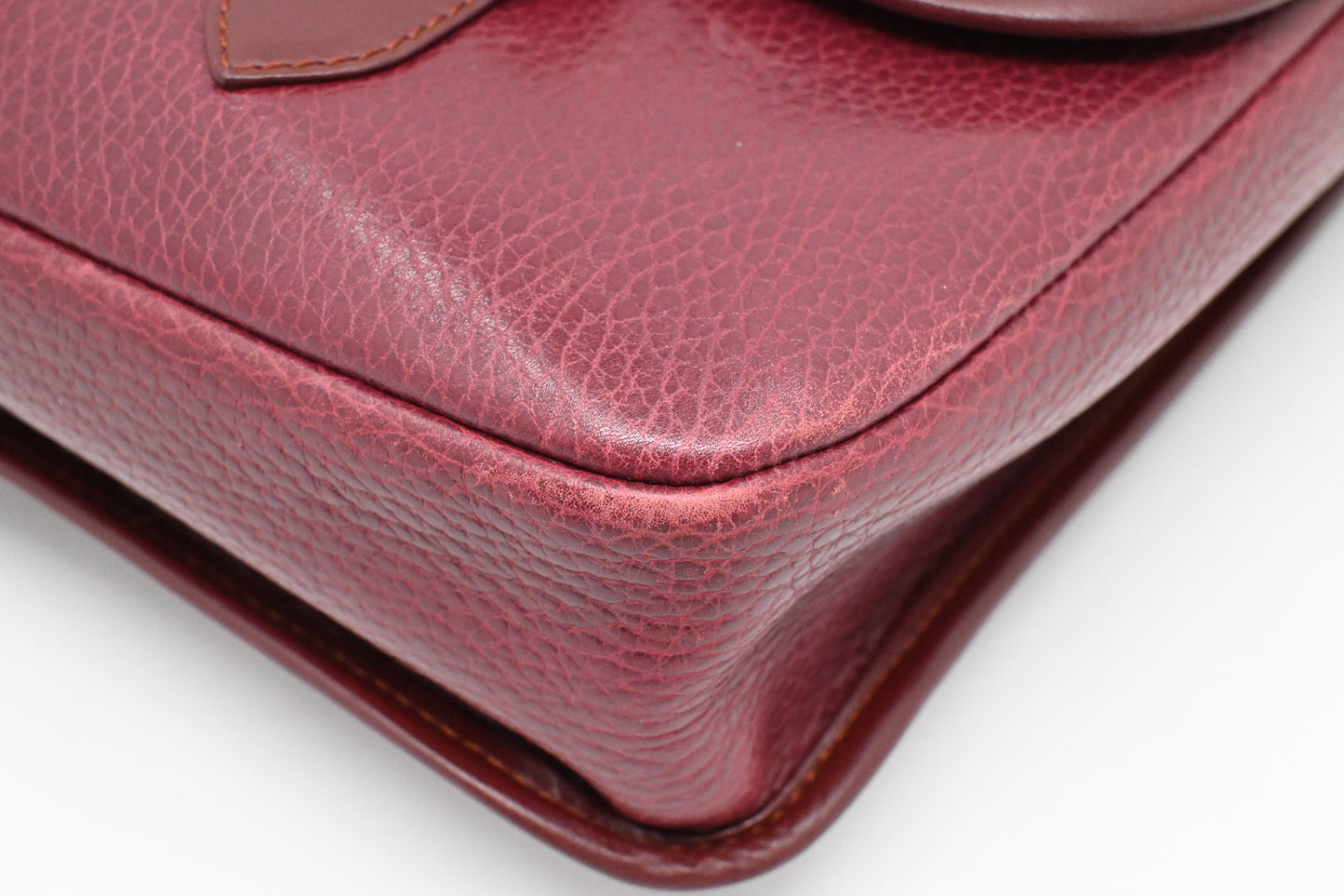 Cartier Business Bag in Burgundy Leather