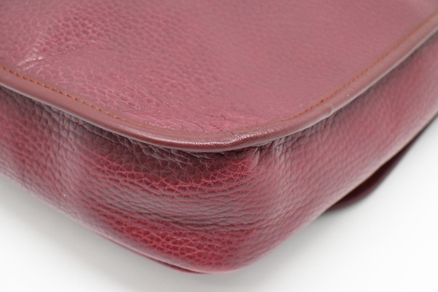 Cartier Business Bag in Burgundy Leather