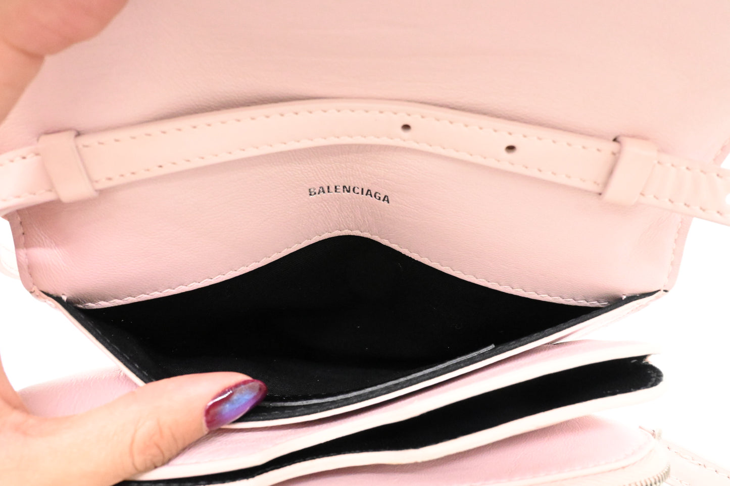 Balenciaga Crossbody in Pink Leather