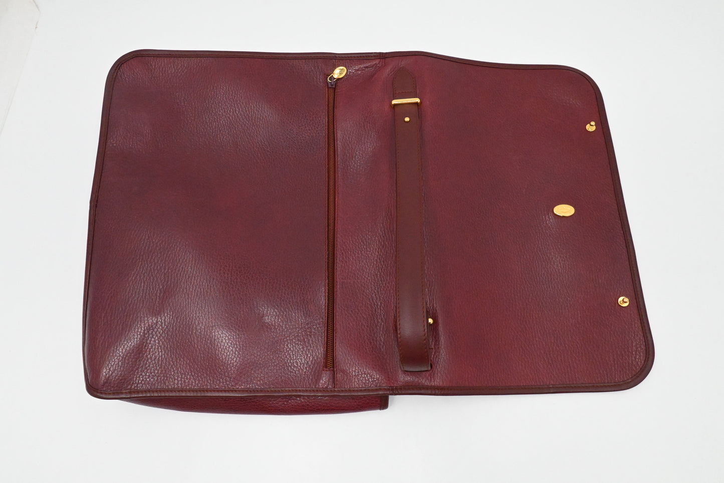 Cartier Business Bag in Burgundy Leather