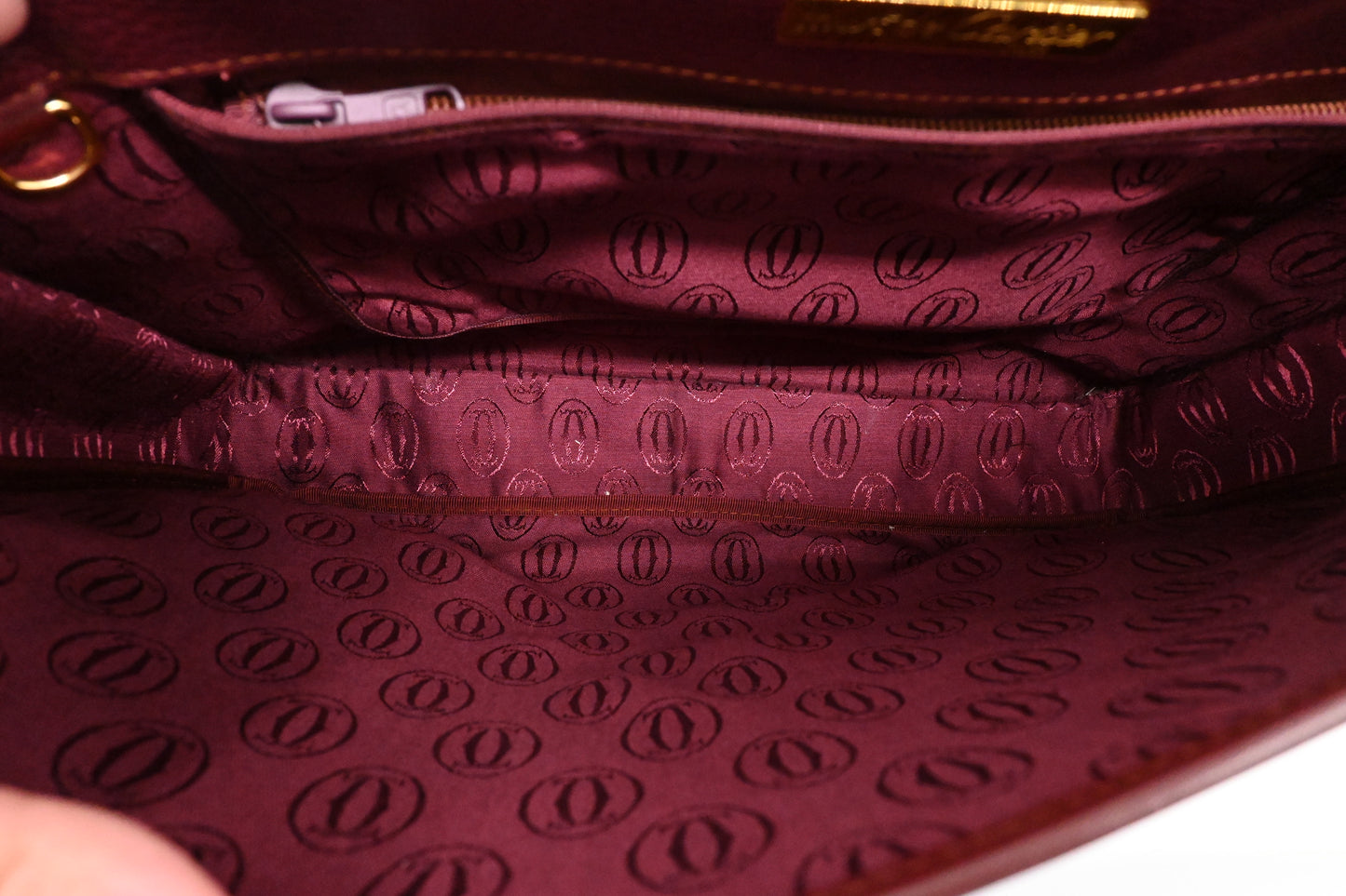 Cartier Business Bag in Burgundy Leather