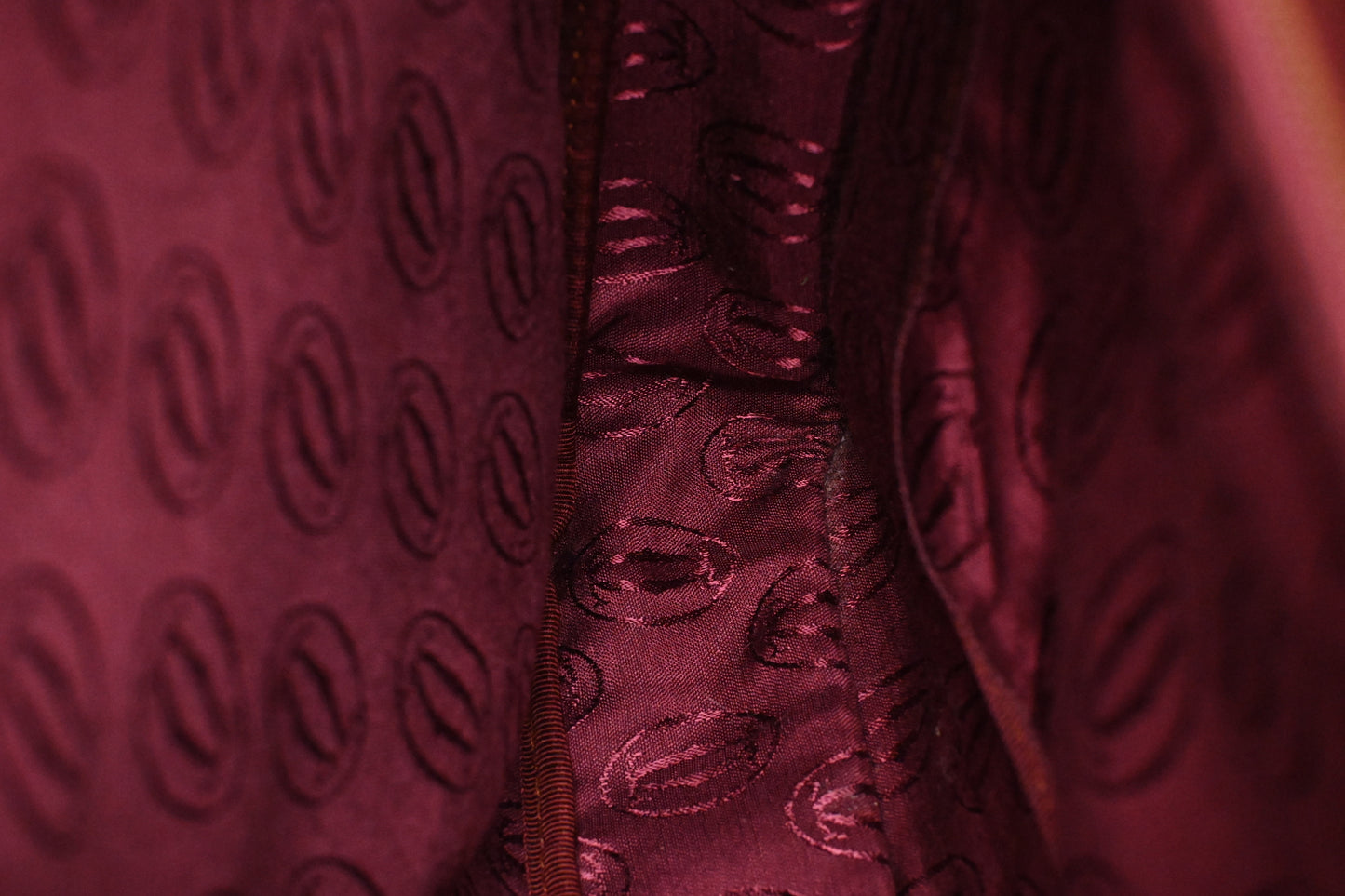 Cartier Business Bag in Burgundy Leather