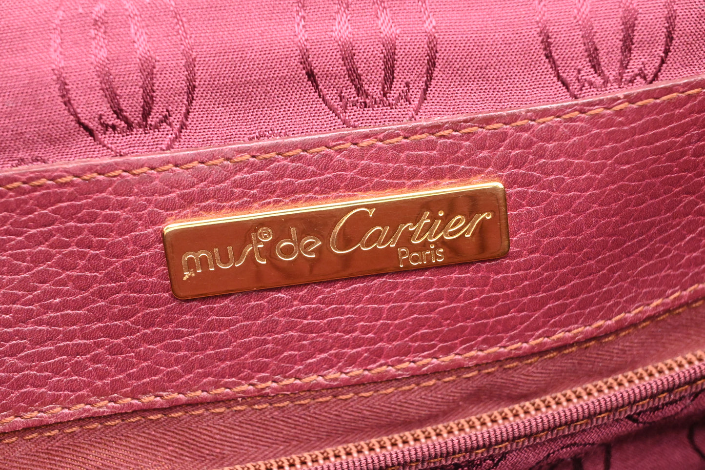 Cartier Business Bag in Burgundy Leather