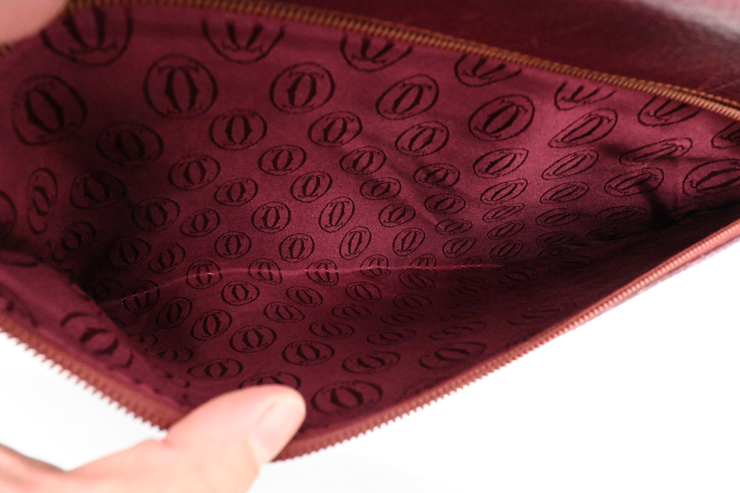 Cartier Business Bag in Burgundy Leather