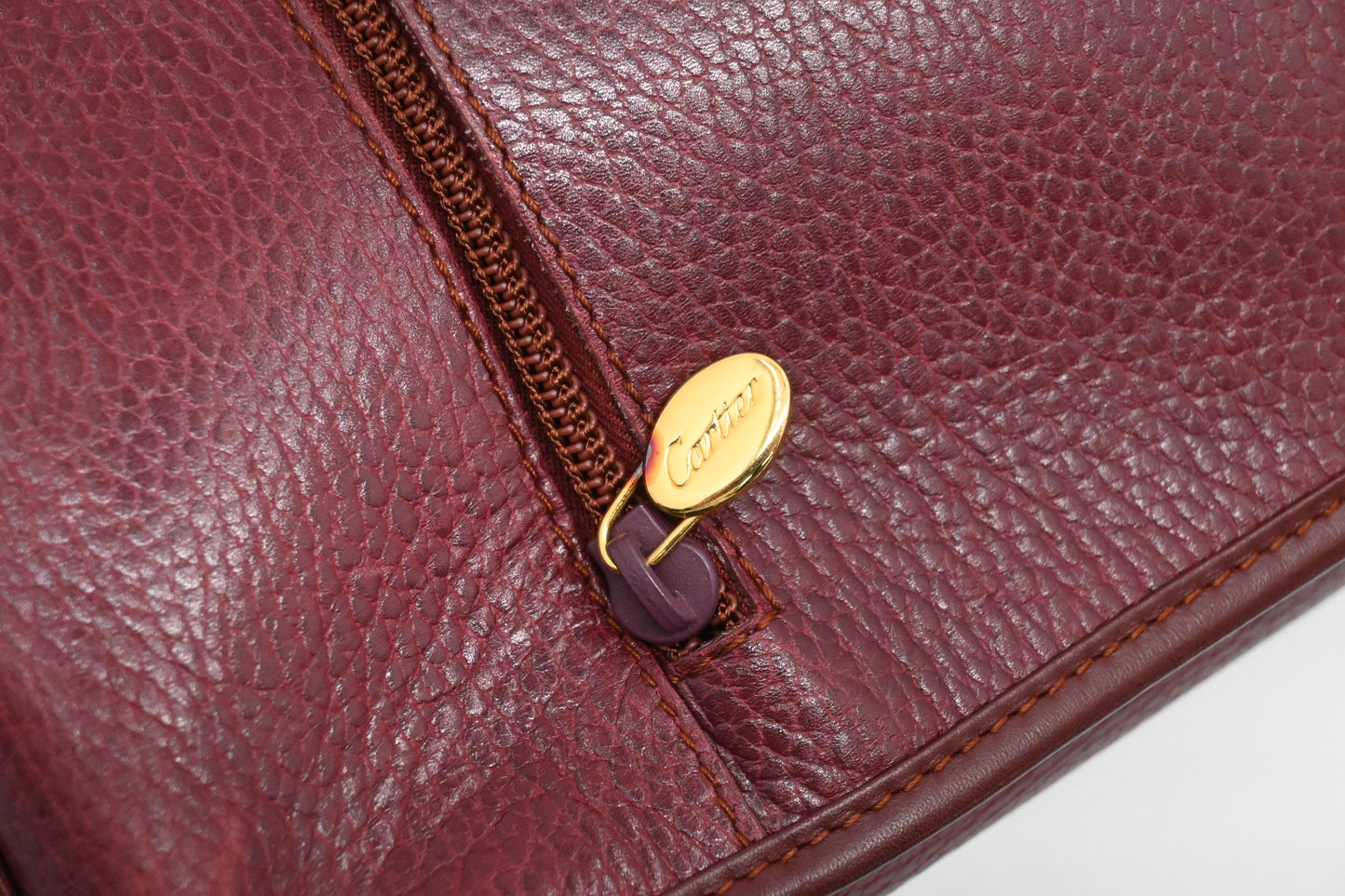 Cartier Business Bag in Burgundy Leather