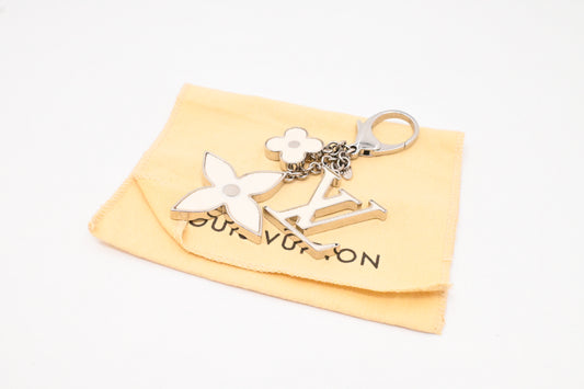 Louis Vuitton White Fleur d'Epi Bag Charm
