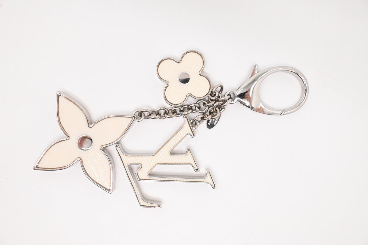 Louis Vuitton White Fleur d'Epi Bag Charm